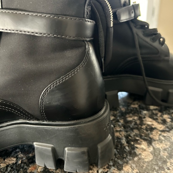 Prada monolith combat boots leather and nylon chunky sole size 39 (8) - Picture 14 of 14